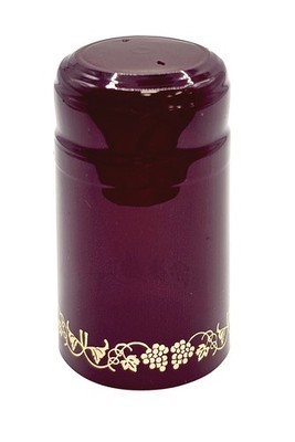 Home Brew Ohio Burgundy With Gold Grapes PVC Shrink Capsules 100 count