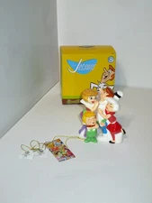 Rare Jetsons Family Magnetic Ceramic Salt & Pepper Shakers New in Box # 12548