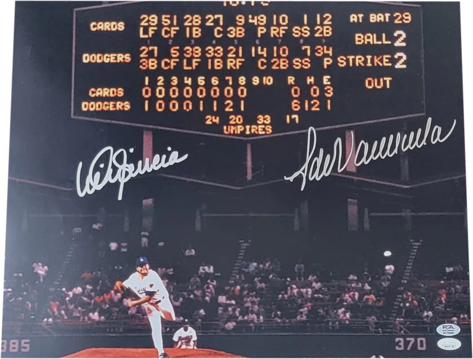 Fernando Valenzuela Mike Scioscia Signed Autographed 16x20 Photo NO Hitter JSA
