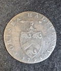 1794 Great Britain Hampshire Portsea Halfpenny Conder Token - Ship / Town Arms — photo 1