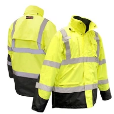 Radians SJ410B-3ZGS Class 3 three-in-one Waterproof Parka, Green