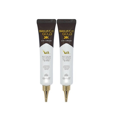 K-Beauty Snail Mucus & 24K Gold Nourishing Whitening Eye Cream 40ml x2 Set
