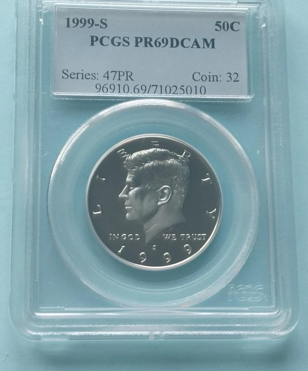 PCGS Certified PR 69 Graded 1999 Kennedy US Half Dollars (1964-Now