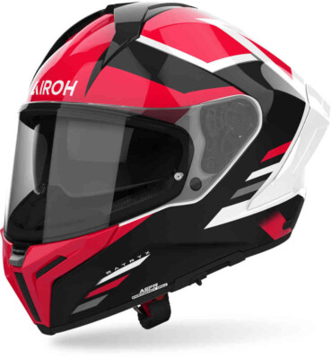 Airoh Matryx Thron Full Face Helmet White Black Red Size XL