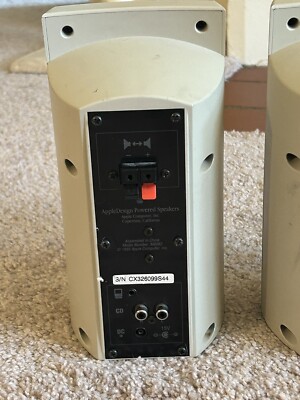 AppleDesign Powered Speakers M6082 Pair w/Power Supply 1993