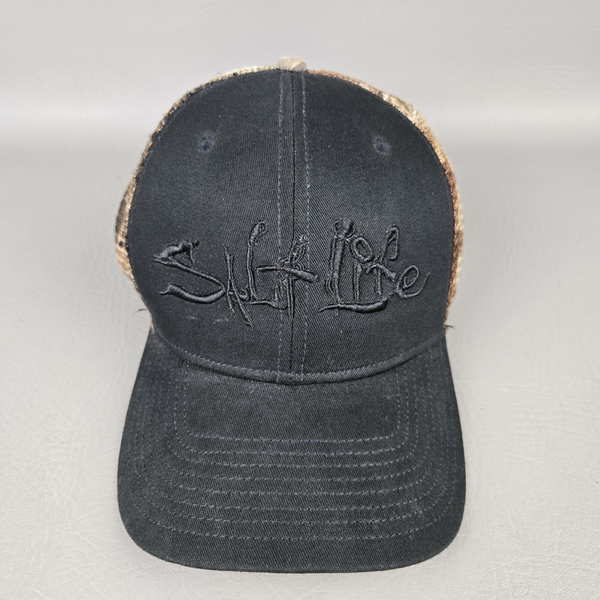 SALT LIFE Black Camo Truckers Mesh Embroidered Cap Hat - One  display picture 1