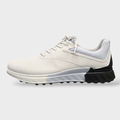 ECCO Golf Shoes Men's S-Three Spikeless (White/Blue) - US 13-13.5