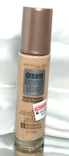 Maybelline Dream Radiant Liquid Foundation 10 Porcelain Ivory Retired NEW 