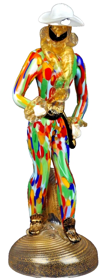 MURANO Art Glass Commedia Dell'Arte Gentleman Figurine Gianni Seguso Italy New - Image 2 of 4