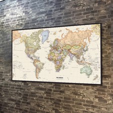 LARGE MAP OF THE WORLD WALL MAP POSTER DECOR 5X3FT