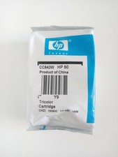 New Genuine HP 60 CC643W Tri-Color Ink Cartridge No Box Sealed Bag OEM