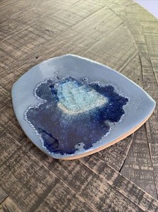 Anthropologie Molten Rock Blue Trivet