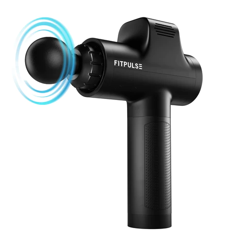 FITPULSE Deep Tissue Percussion Massage Gun Black 17 Head Brown