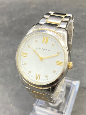 Herrenuhr Silberfarben Jules & James Neue Batterie Japan Uhrwerk Stahlgehäuse