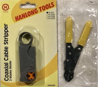 HanLong Tools HT-332 Coaxial Cable stripper (2 Blades Model) ***NIB***