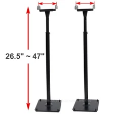 2 Surround Sound Bookshelf Floor Speaker Stands Side Clamp Heavy Duty Mounts BJR