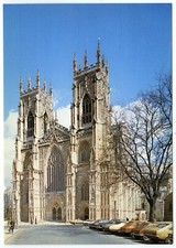 1980s J Arthur Dixon Postcard West Front York Minster Winter Sunshine Unposted
