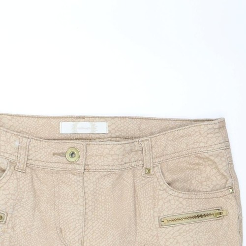 BHS Womens Brown Animal Cotton Blend Skinny Jeans Size 10 L27 - Picture 4 of 12