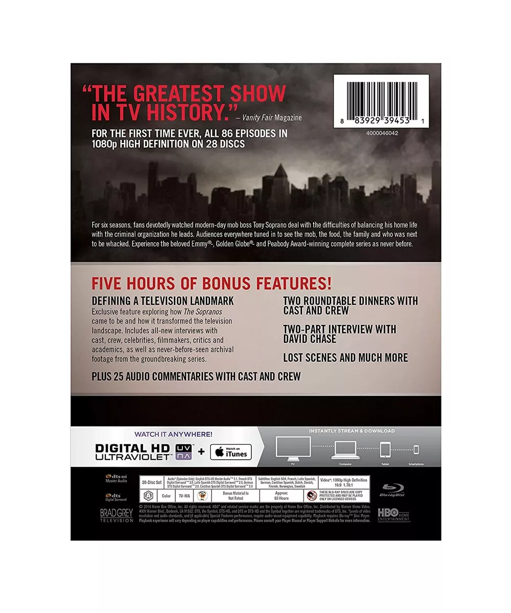 THE SOPRANOS COMPLETE SERIES Blu-ray US Region A 28-Disc Set 6