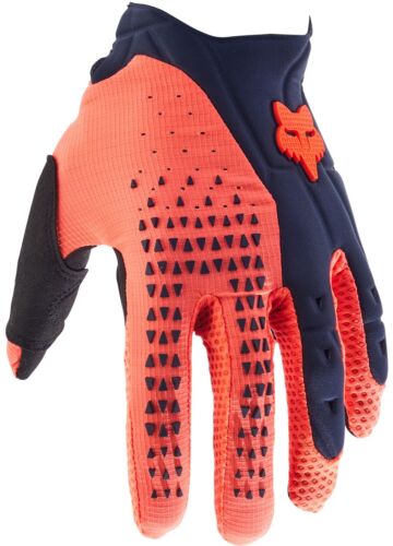 Fox Racing Pawtector Mens MX Offroad Gloves Navy/Orange - Picture 1 of 2
