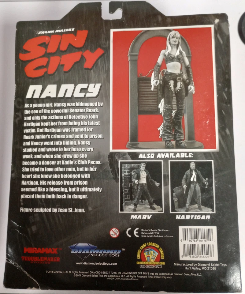 Figura Diamond Select Toys Sin City Nancy Callahan Blanco y Negro 7 Pulgadas Nueva Foto 2 de 4