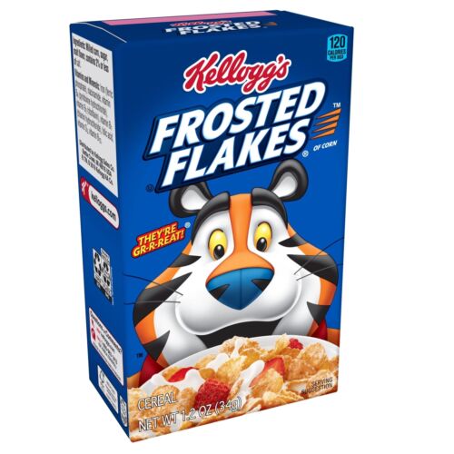 Kellogg's Frosted Flakes Breakfast Cereal 8 Vitamins and Minerals Kids Snacks...