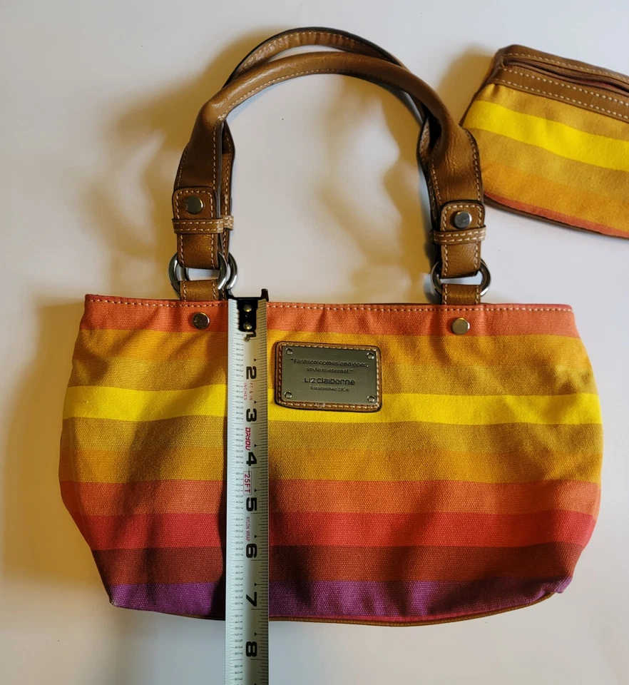 Liz Claiborne Summer Rainbow/Sunset Crossbody Purse With Coin Purse - Image 3 of 4