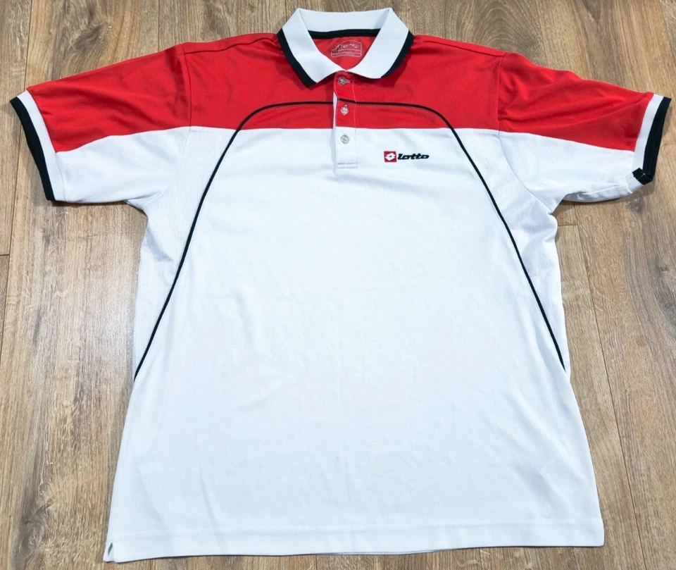 Camisa polo de tenis vintage Lotto para hombre talla L Foto 4 de 4