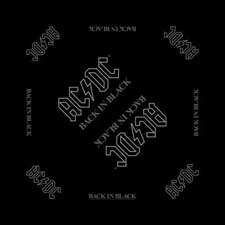 AC/DC - Back In Black Cotton Bandana - 21" x 21"