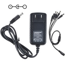 9V Effect Pedal Power AC DC Adapter US Plug w/ 5 Way Daisy Chain Splitte Cable