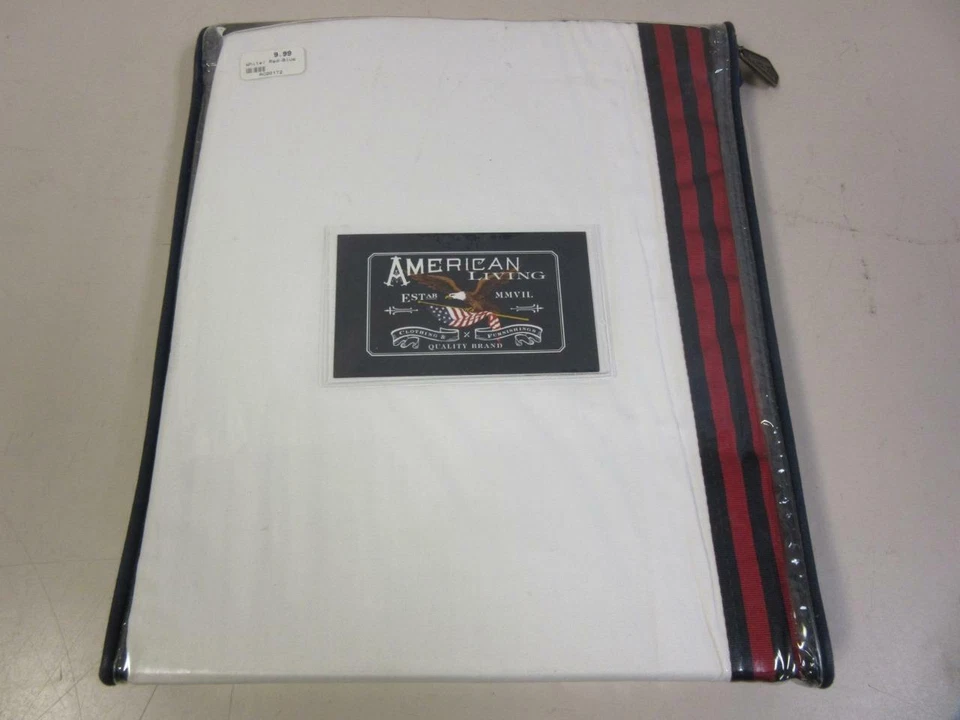 American Living Bay Harbor Window Curtain Valance Red White Blue 84" x 17" - Image 2 of 3