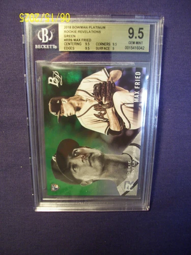 2018 Bowman Platinum Max Fried Rookie Revelations Green /99- BGS 9.5 (GEM MT)