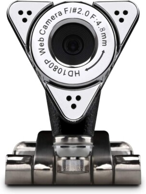 Aluratek AWC01F 1080p Full HD Video USB Webcam for PC and MAC Desktop and Laptop