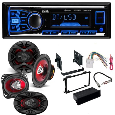 Boss Audio AM/FM Bluetooth Radio, Speakers Package for 2003-2006 Chevy Silverado