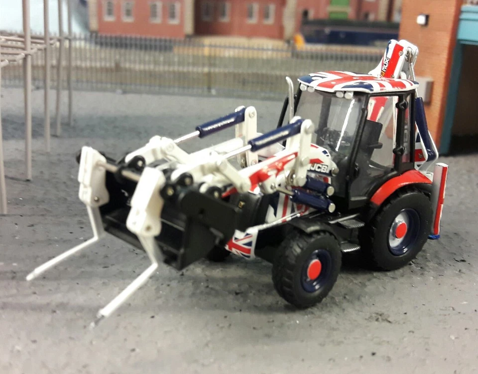 JCB 3CX Excavator Union Jack 1:76 OO/00 Oxford Hornby Bachmann Scenecraft Model - Image 3 of 4