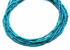 Turquoise Necklace 6 Strands 3mm Genuine Arizona Turquoise Beads Beaded se