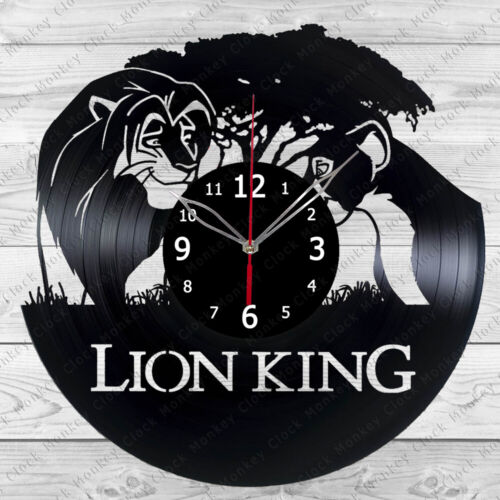 Reloj de vinilo El Rey León disco de vinilo reloj de pared decoración del hogar hecho a mano 601 - Imagen 1 de 12
