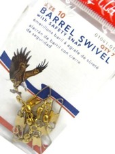 Eagle Claw Size 10 Barrel Swivel w/Safety Snap 3 pkgs Of 7 Fishing  Lure NIB