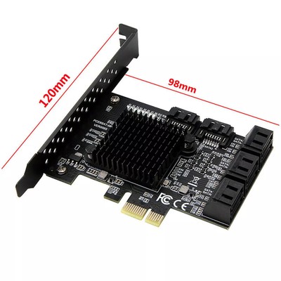 8 Port SATA 3 PCI Express Expansion Card PCI-E SATA Controller Adapter for HDDhI