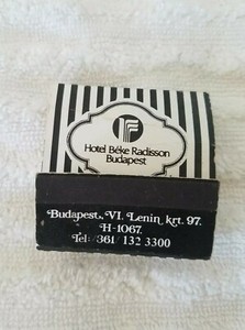 Unstruck vintage Hotel Radisson Matchbook - Budapest 