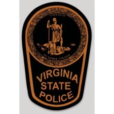 4 Inch Non-Reflective Virginia State Police Logo Sticker Decal