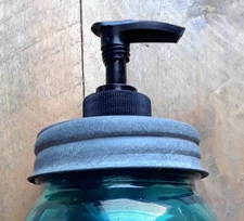 Mason Jar Soap Pump Dispenser Kit ~PRIMITIVE Kitchen Bath Rustic Cabin Farmhouse