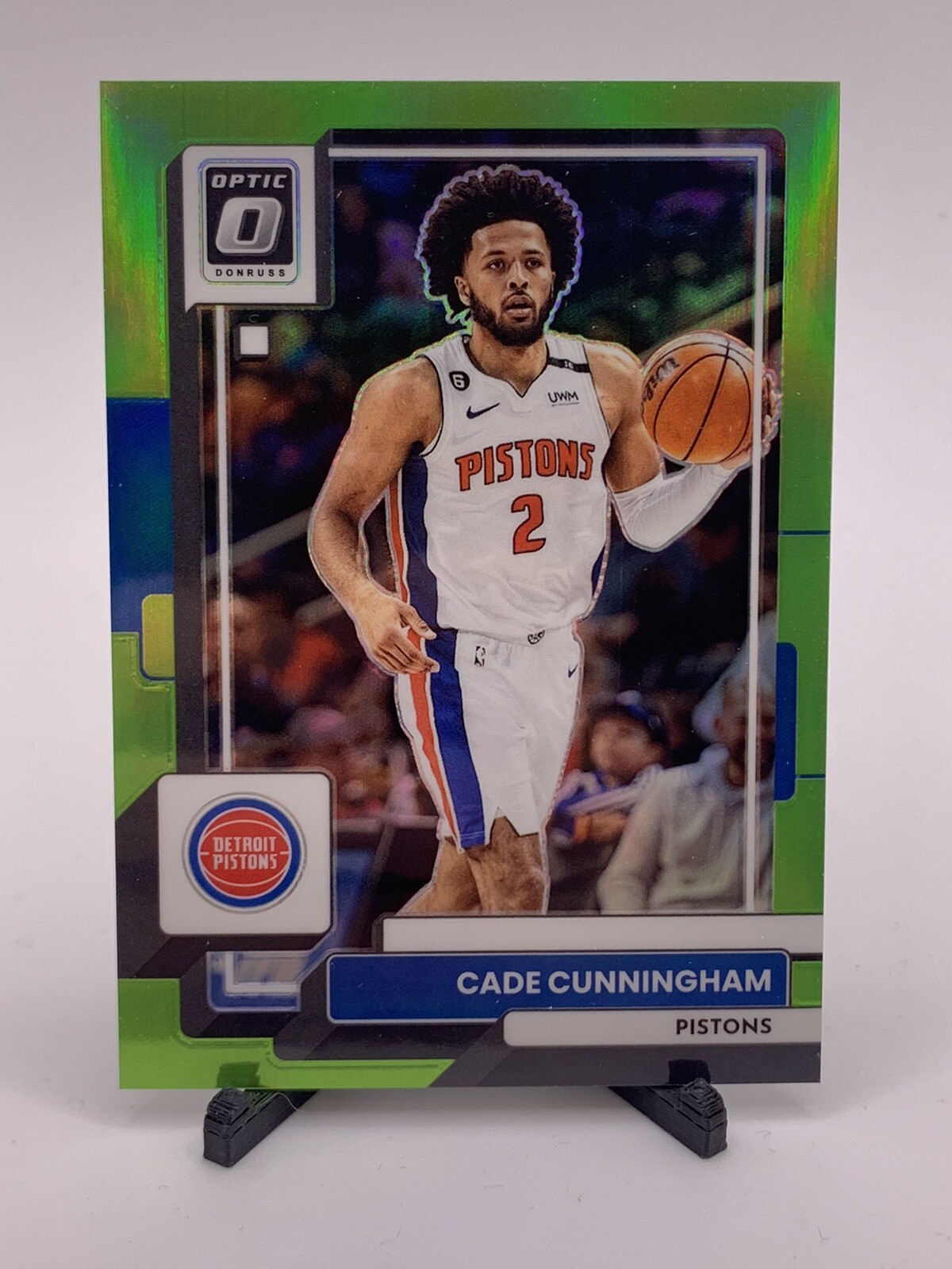 2022-23 Panini Optic Lime Green Prizm #92 Cade Cunningham /149 Pistons