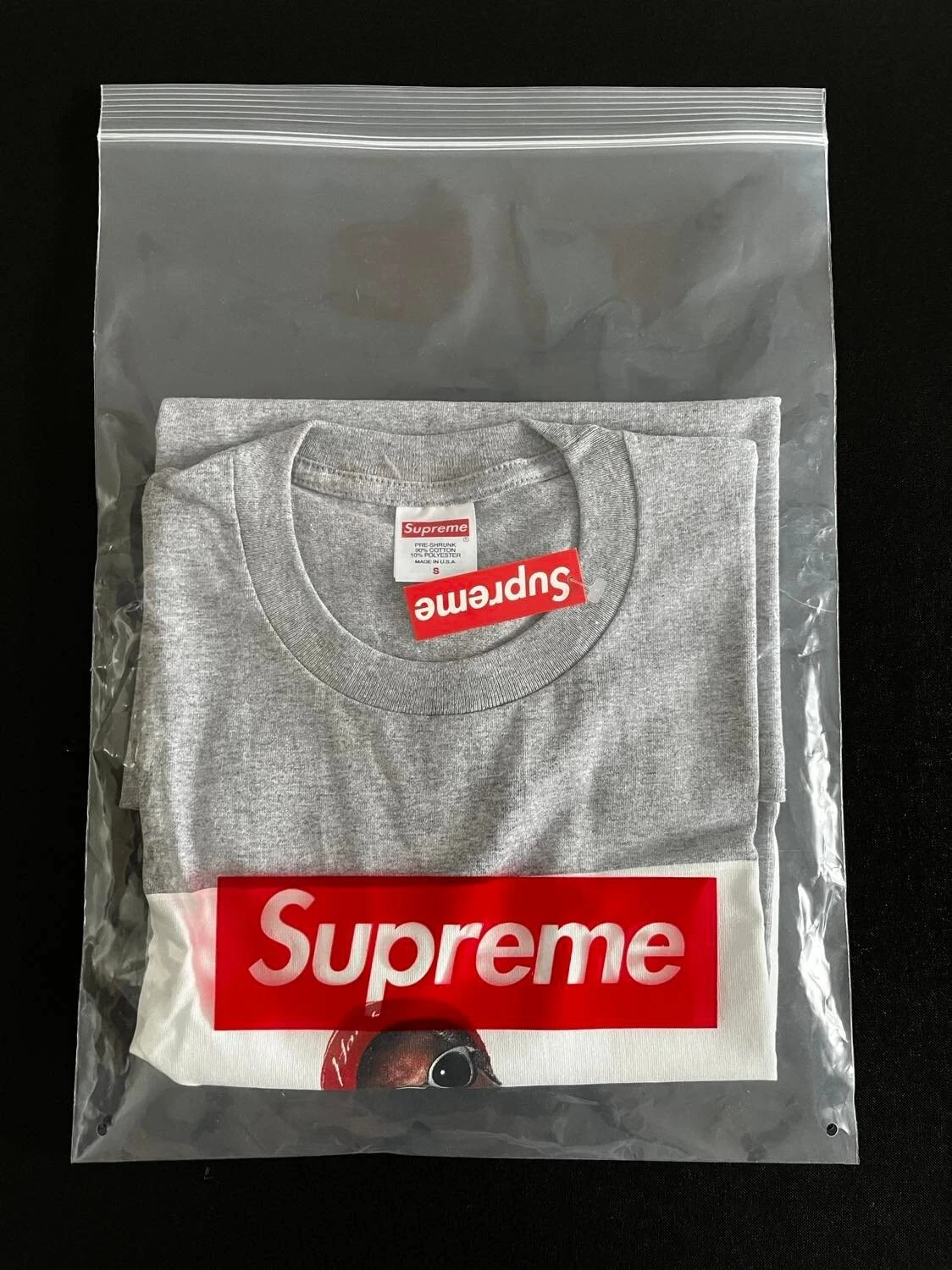 SUPREME ANDRE 3000 T SHIRT GRIS CHINÉ NEUF AVEC ÉTIQUETTE TAILLE S F/W 22 ÉPUISÉ !!!