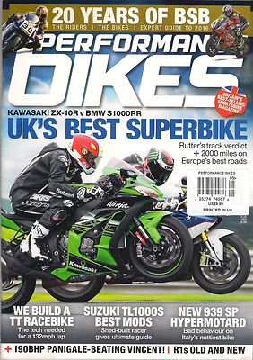 PERFORMANCE BIKES May 2016 Kawasaki ZX-10R BMW S1000RR Suzuki
