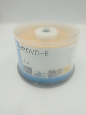 HP 16x DVD+R 4.7GB 120 Minutes Superior Performance High Quality Black 50 Discs
