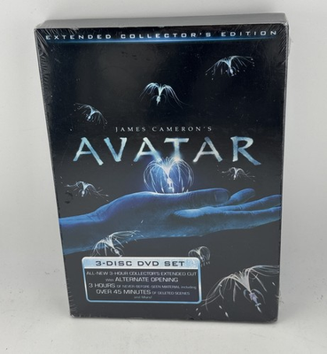 #ad Avatar Extended Blu ray Collector’s Edition 2009 NEW Sealed 3 Disk Set $15.00