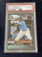 2020 Bowman Next Transcendent VIP Party 004/100 Julio Rodriguez #TR-8 PSA 10