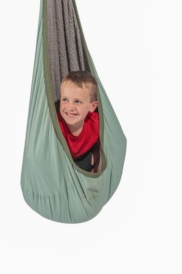 Sensory Pod Swing, Indoor Hanging Cocoon Chair with Memory Foam Cushioning, K...
