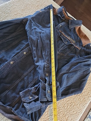 Coogi Denim Shirt Long Sleeve Button Front Mens Size XL - Picture 7 of 9